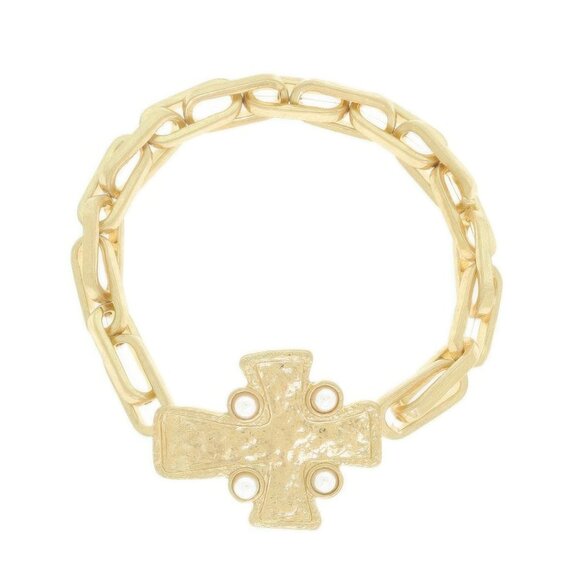 Cross Charm Chain Bracelet - Picture 2 of 2